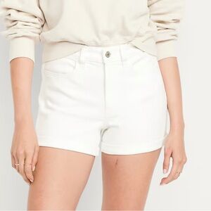 Old navy wow high waisted white jean shirt